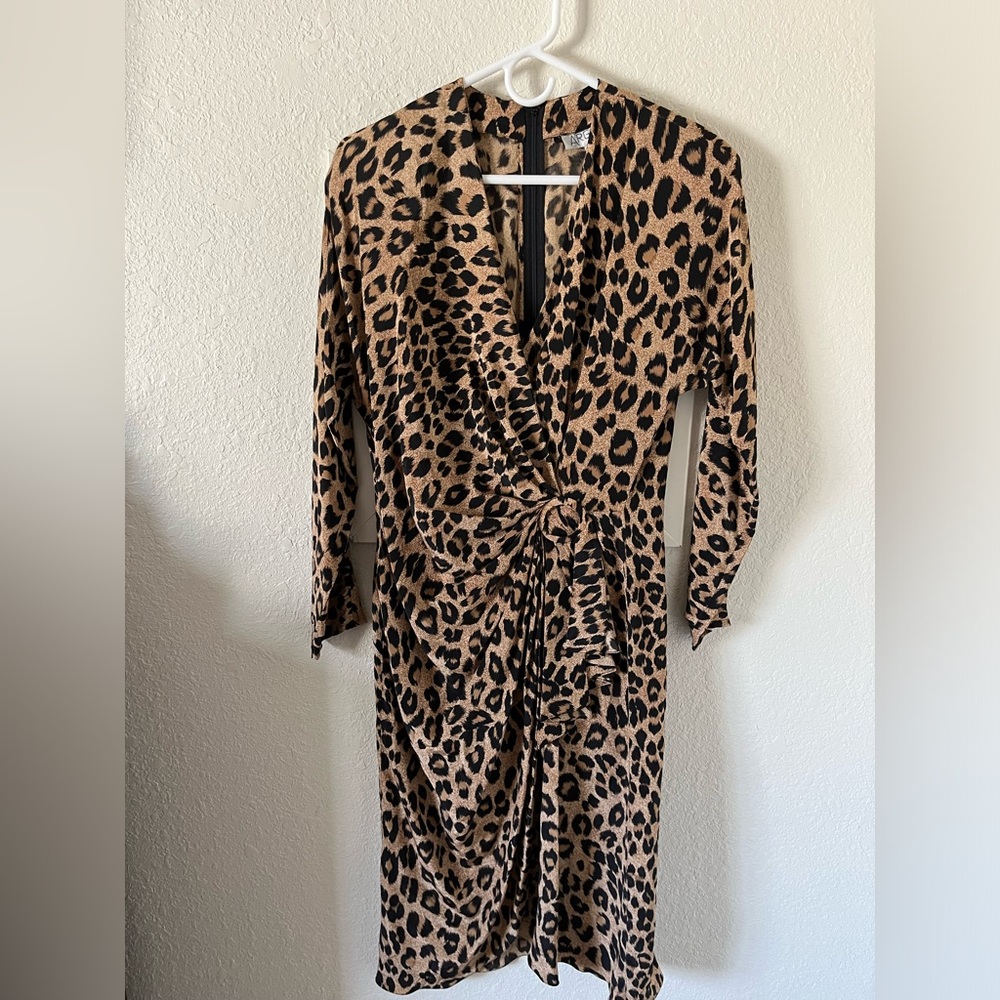 90’s vintage 100% silk Leopard print dress